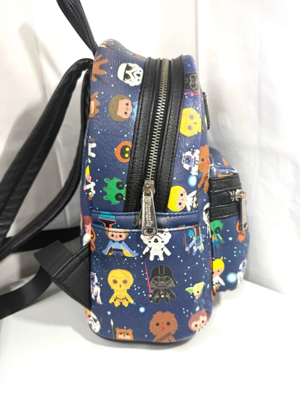 Loungefly Star Wars Mini Backpack Chibi Characters Print Disney Bag‎